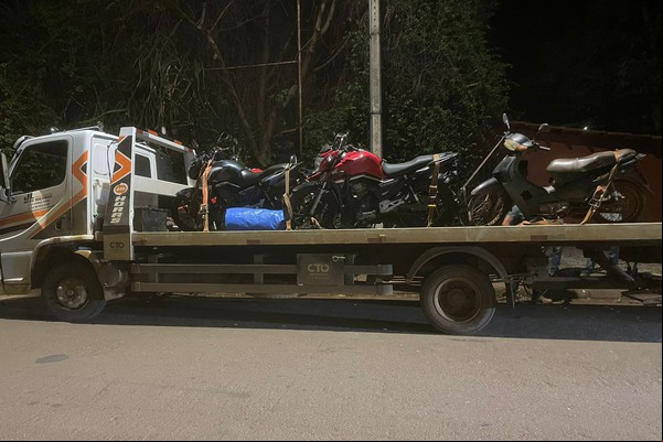 Operação da Polícia Militar termina com sete motocicletas apreendidas, em São Gotardo
