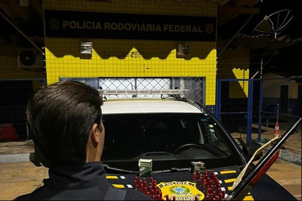 PRF prende motorista de ônibus ao encontrar arma e mais de 50 munições na BR 365