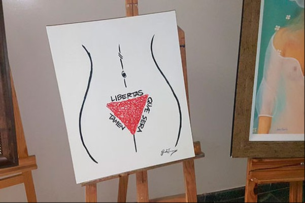 Após polêmica, artista patense explica intenção de quadro exposto em Patos de Minas
