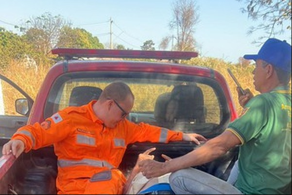 Idoso com mal de Alzheimer que desapareceu ontem em Arinos é resgatado em estado de desidratação