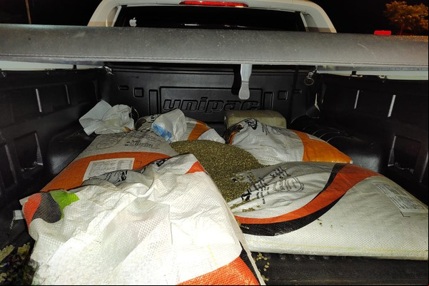 Mulher é presa por furto após polícia flagrar transbordo de sacas de café para caminhonete na MGC 462