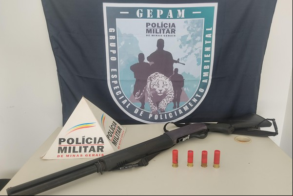 Durante caça a javalis, homem é preso por porte ilegal de arma de fogo, em Patrocínio