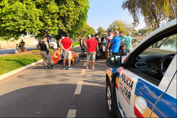 Homem que fazia caminhada na Lagoa Grande é agredido por ciclista e tem que ser socorrido
