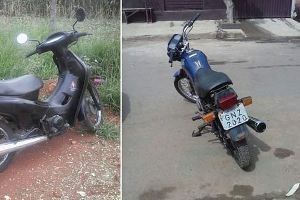 Motos furtadas em Tiros são apreendidas pela Polícia Militar em Carmo do Paranaíba